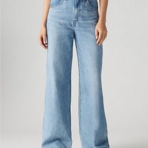 Levi’s High Rise Cinch Baggy Jeans Invested Indigo EUC 27